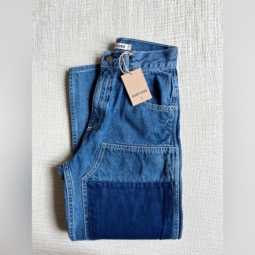 Sold // Rudy Jude Adult Patchwork Denim Utilities - Picture 4 of 4
